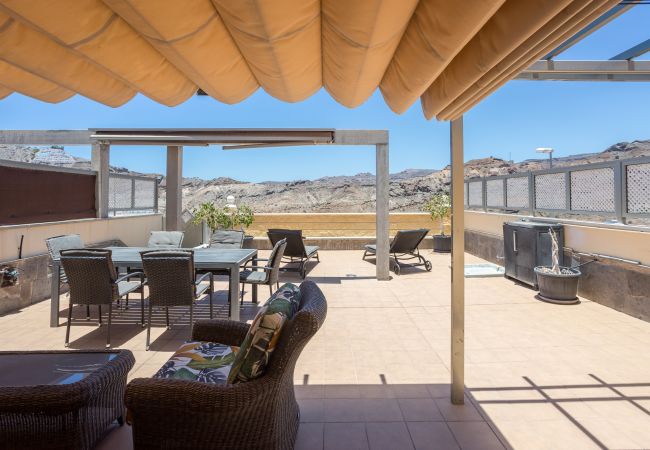 Bungalow en Mogán - 3BR Valley Dreamhouse -Solarium Terrace AirCon & P Bungalow en Mogán - 3BR Valley Dreamhouse -Solarium Terrace AirCon & P