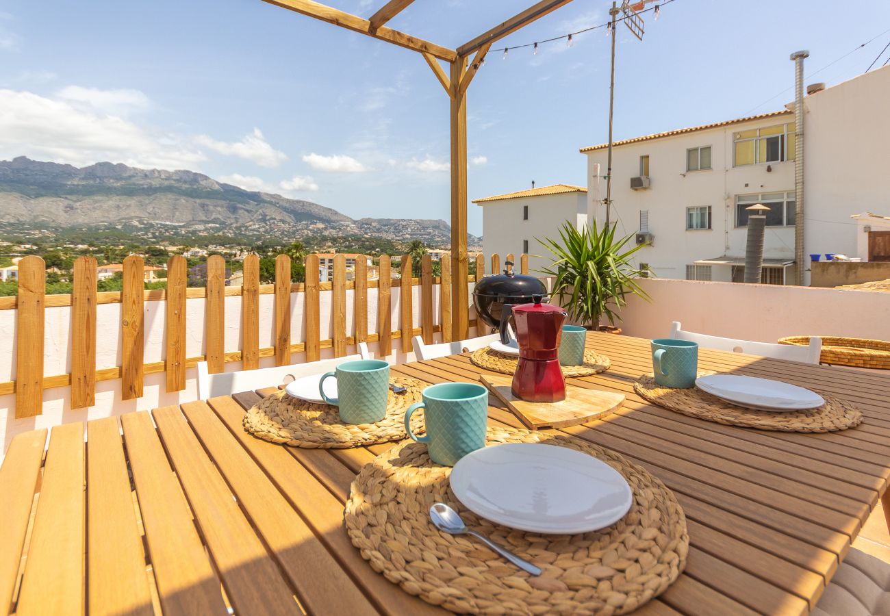 House in Altea - Wonderful Views Terrace 3BR Cottage - BBQ - AC
