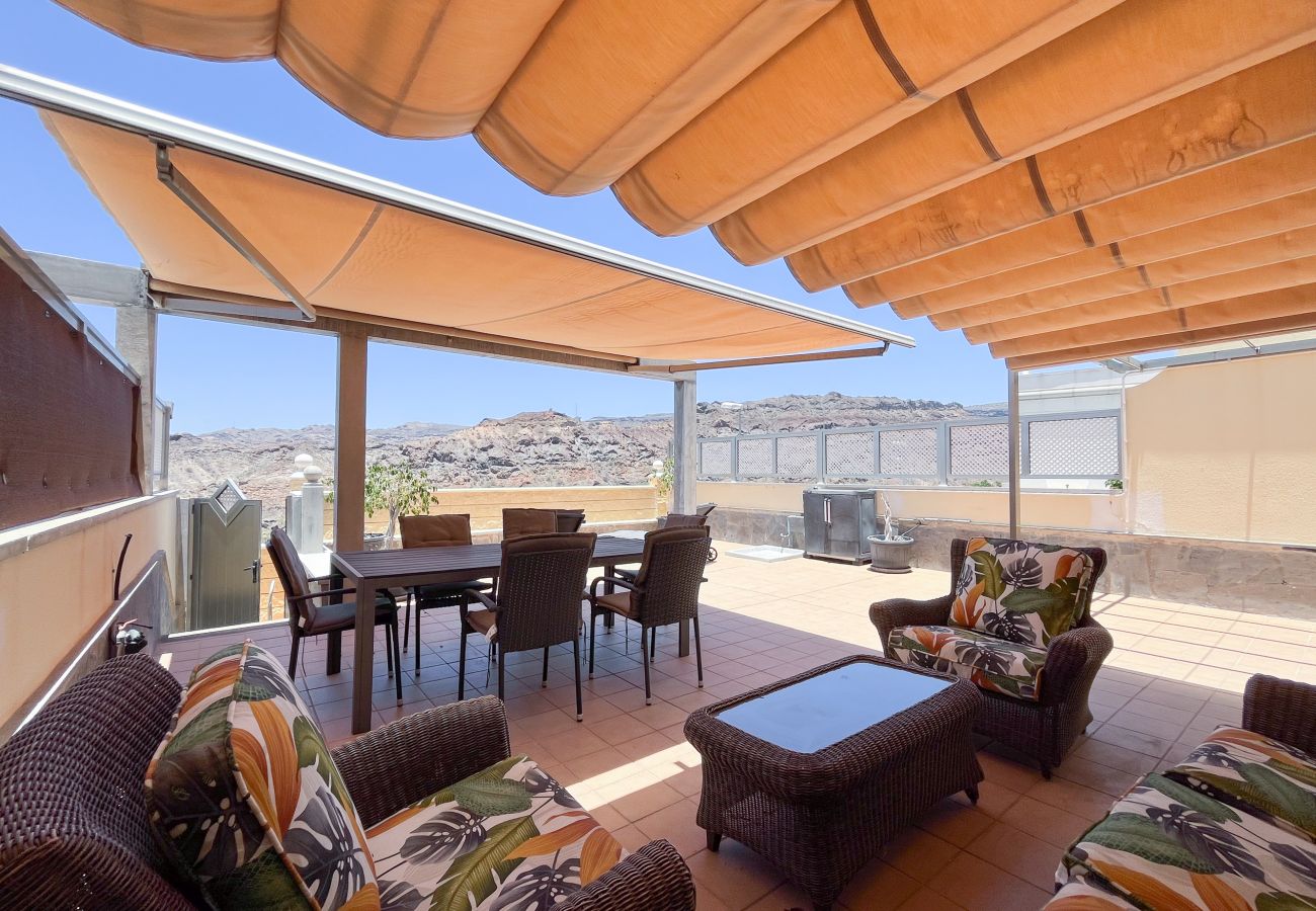 Bungalow in Mogán - 3BR Valley Dreamhouse -Solarium Terrace AirCon & P