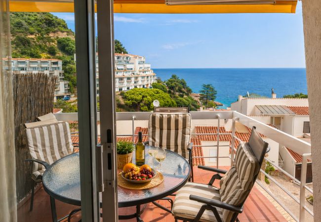 Apartment in Tossa de Mar - 2BR Cala Salions Coastal - Terrace & Ocean Views